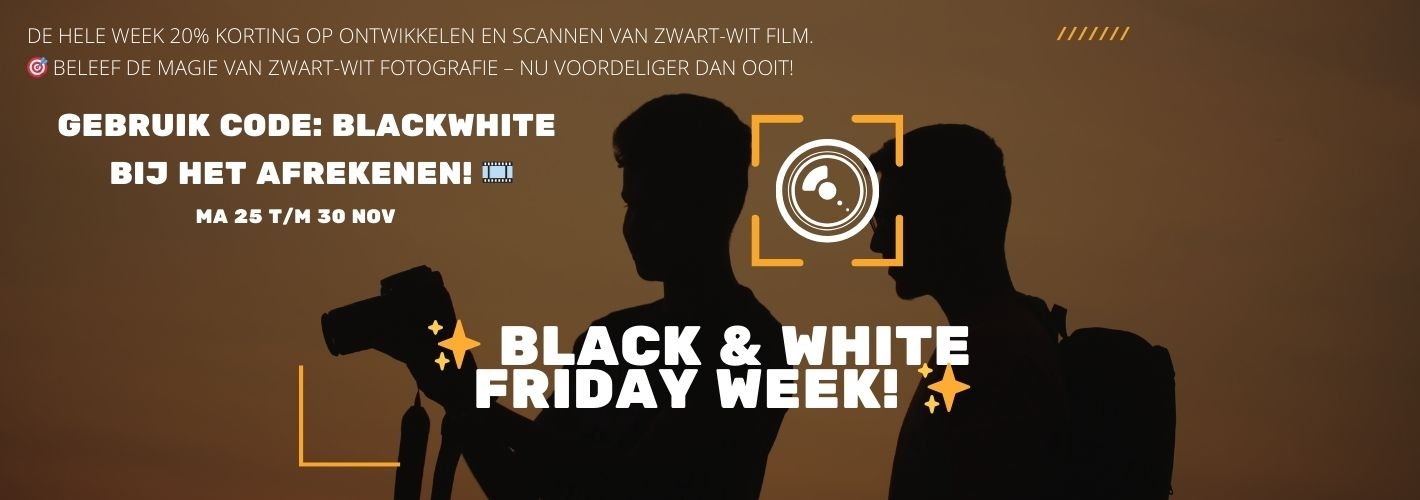 Black Friday korting op ontwikkelen en scannen zwart-wit film