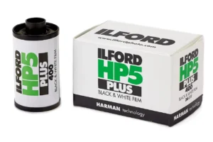Ilford HP5 Plus 400 zwart-witfilm, 35mm met 36 opnames, filmcassette en verpakking